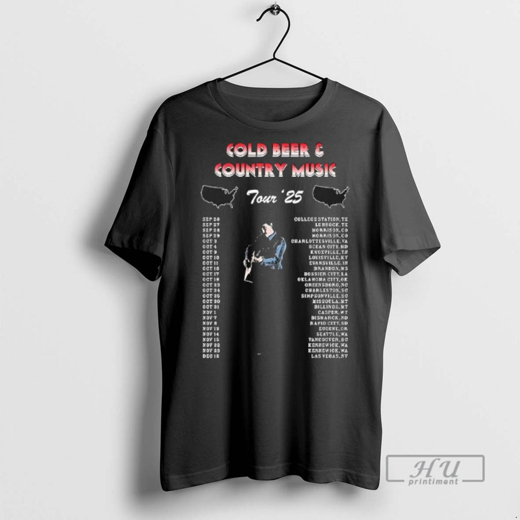 Limited Edition Zach Top Usa Tour 2025 Cold Beer And Country Music Graphic