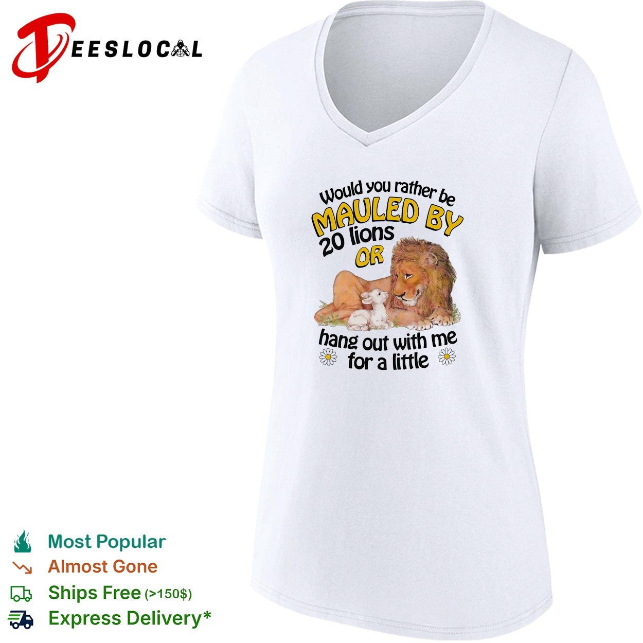 Lion and lamb would you rather be mauled by 20 lions or hang out shirt