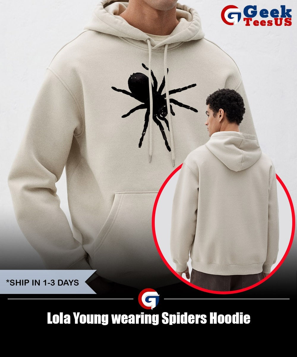 Lola Young wearing Spiders shirt