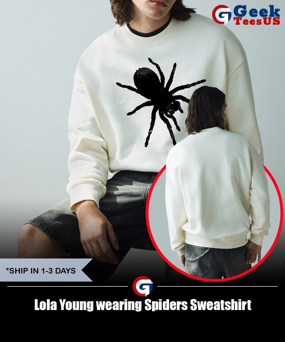 Lola Young wearing Spiders shirt