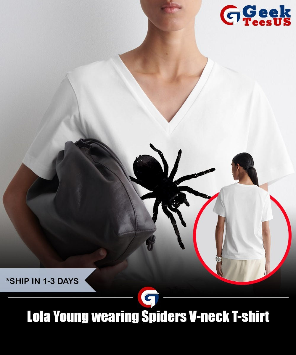Lola Young wearing Spiders shirt
