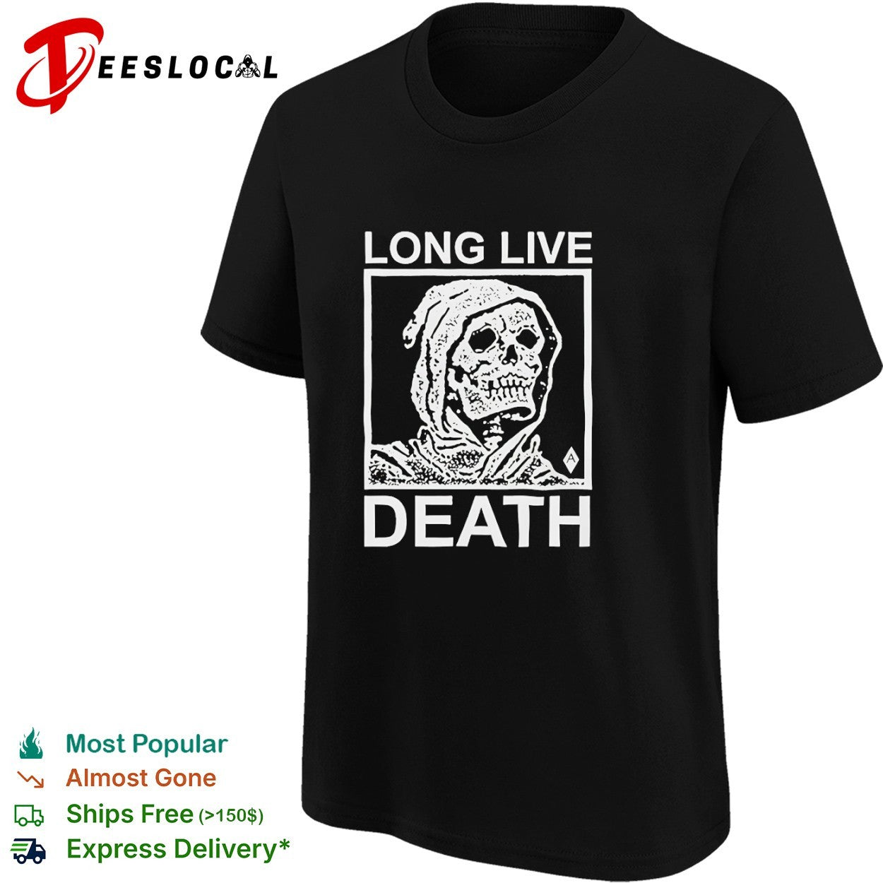 Long Live Death Grim Reaper Skull Memento Mori shirt