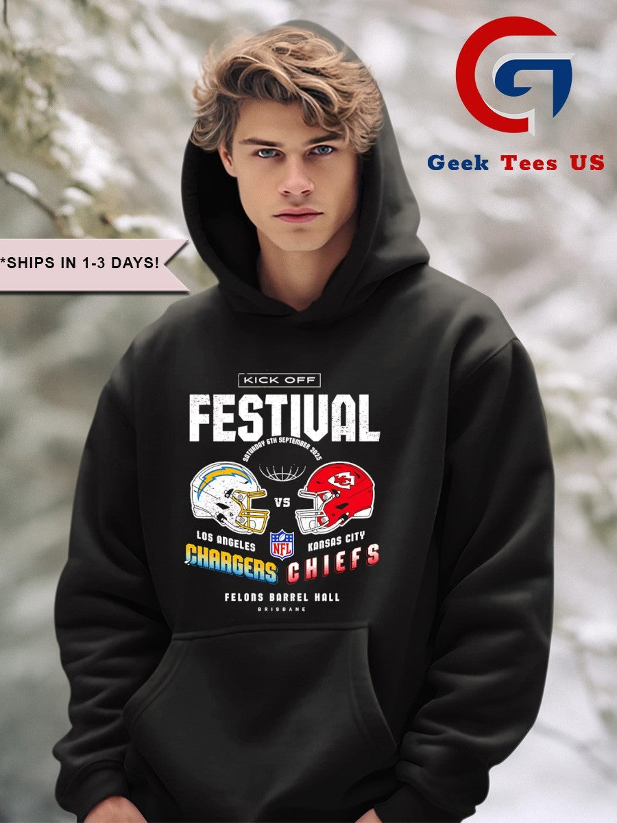 Los Angeles Chargers vs Kansas City Chiefs Festival Kick Off Felons Barrel Hall 2025 shirt