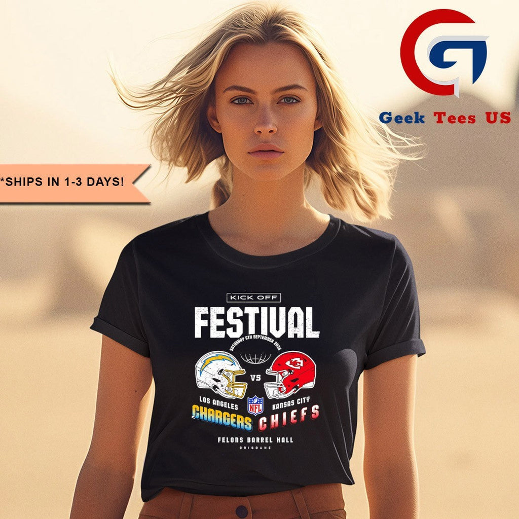 Los Angeles Chargers vs Kansas City Chiefs Festival Kick Off Felons Barrel Hall 2025 shirt