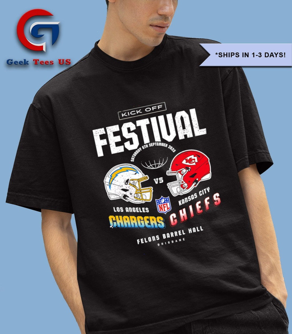 Los Angeles Chargers vs Kansas City Chiefs Festival Kick Off Felons Barrel Hall 2025 shirt