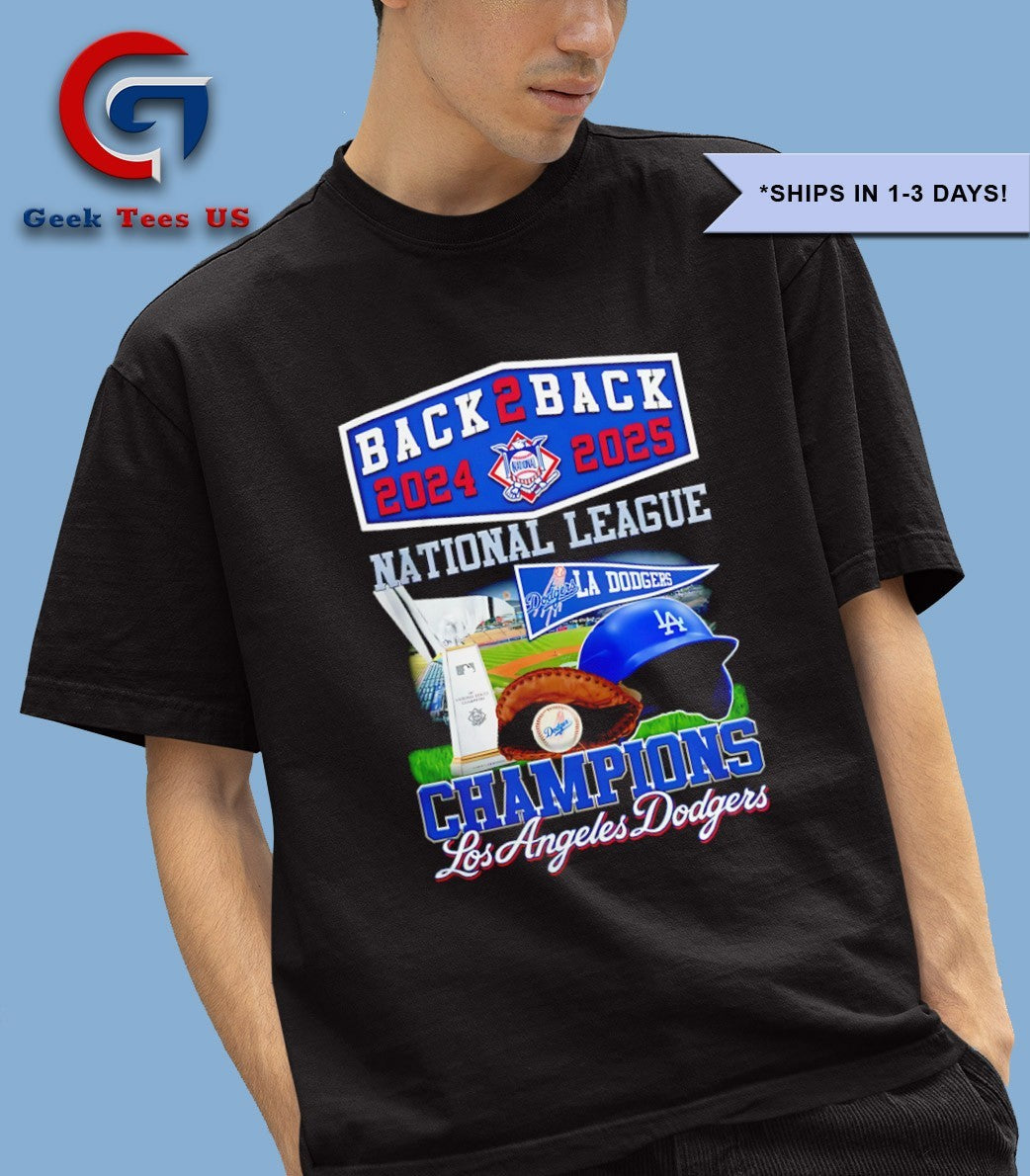 Los Angeles Dodgers 2024-2025 National League Champions Back To Back shirt