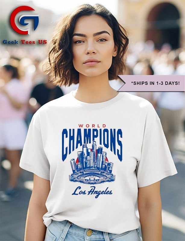 Los Angeles Dodgers 2025 MLB World Series Champions Skyline shirt