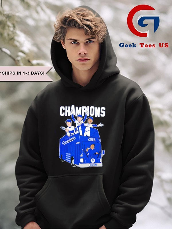 Los Angeles Dodgers 2025 MLB World Series Champions the parade bus shirt