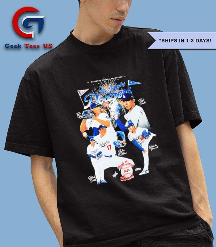 Los Angeles Dodgers 2025 World Series Bound signature shirt