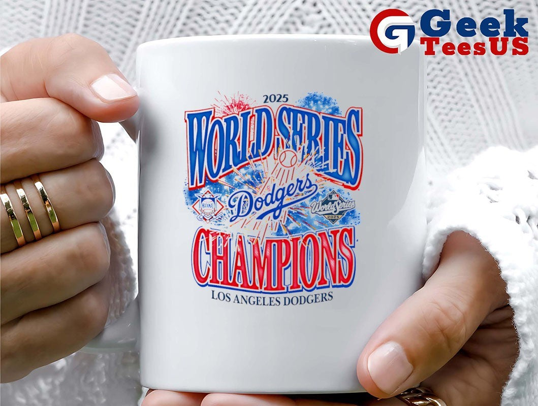 Los Angeles Dodgers 2025 World Series Champions firework shirt