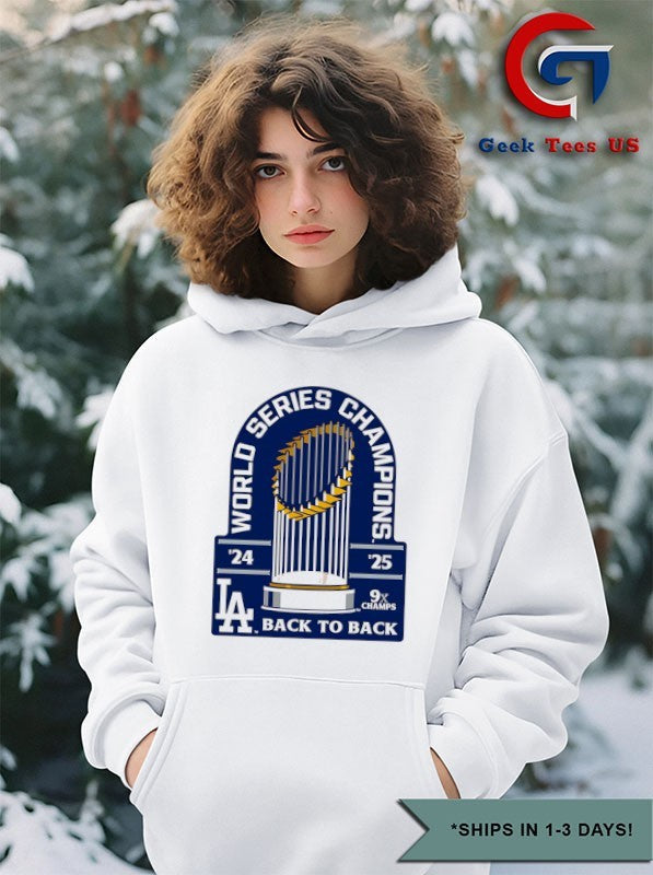 Los Angeles Dodgers Back-To-Back 9X World Series Champions 2024-2025 trophy shirt