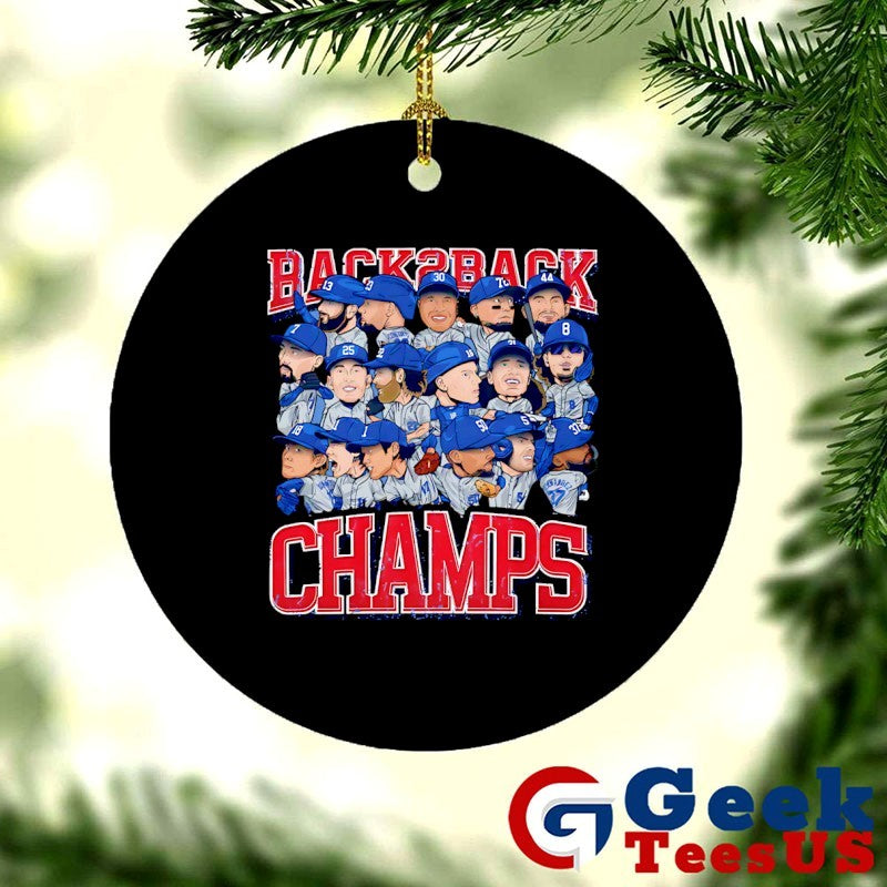 Los Angeles Dodgers Baseball Back 2 Back Champions 2025 caricature shirt