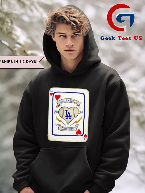 Los Angeles Dodgers MLB 2025 World Series Champions playing card shirt