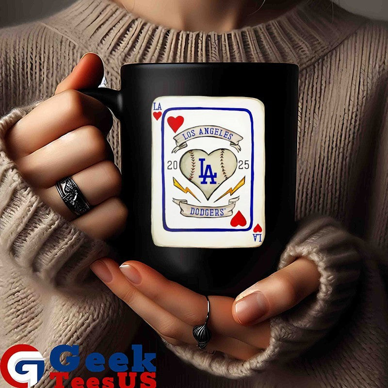 Los Angeles Dodgers MLB 2025 World Series Champions playing card shirt