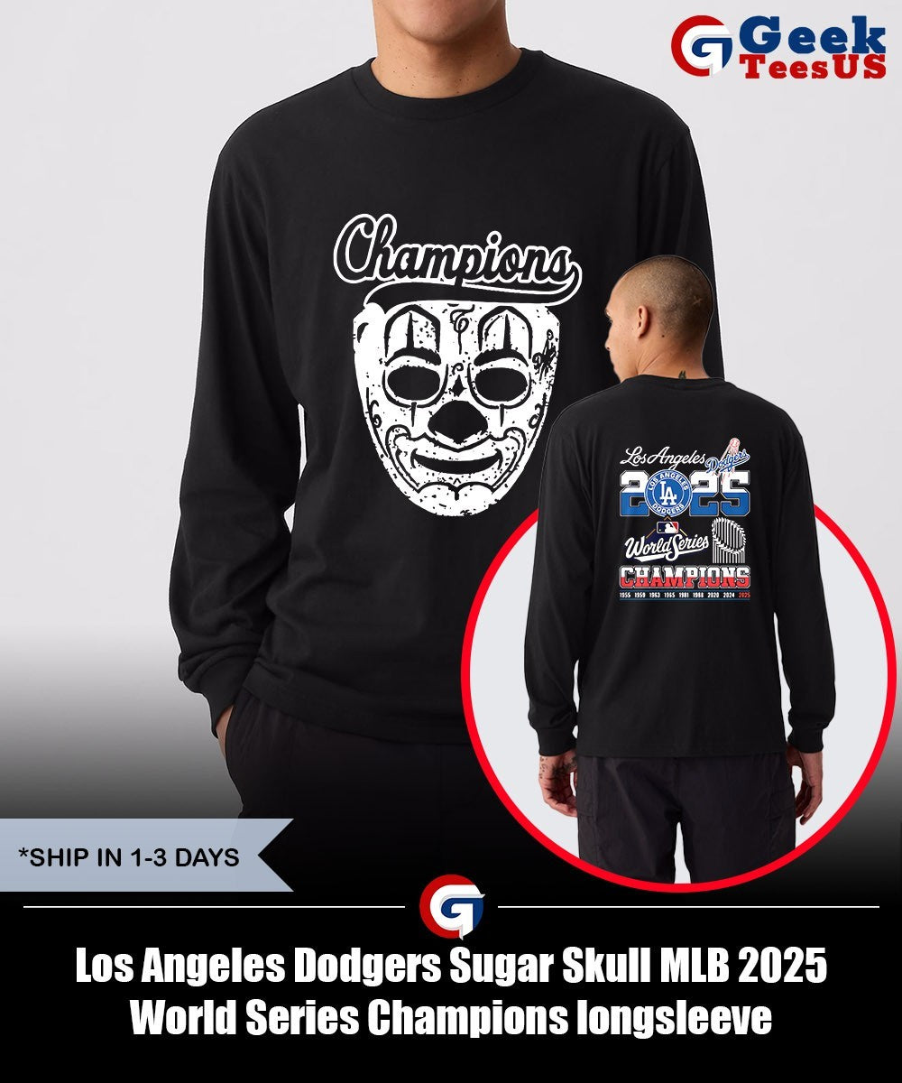 Los Angeles Dodgers Sugar Skull MLB 2025 World Series Champions shirt