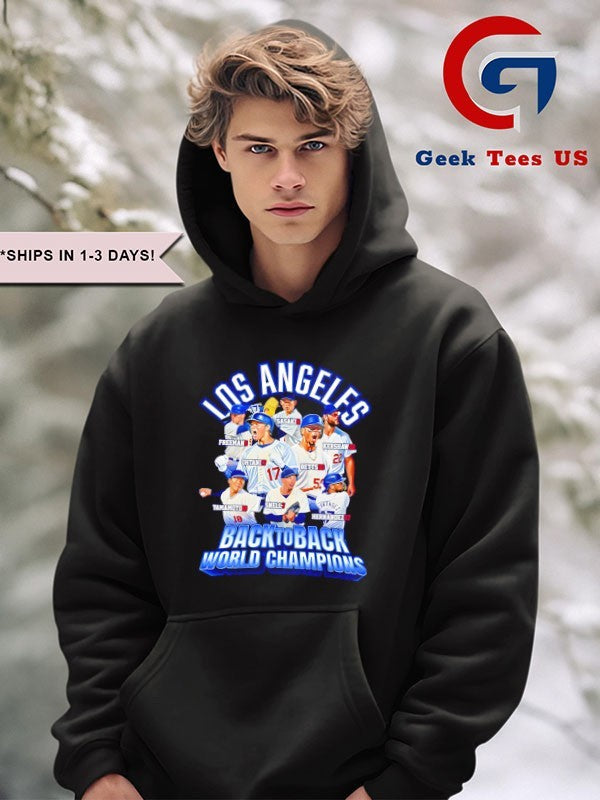 Los Angeles Dodgers back to back World Champions 2025 signature shirt