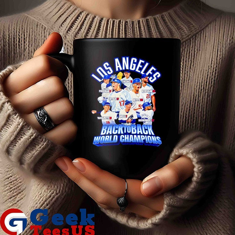 Los Angeles Dodgers back to back World Champions 2025 signature shirt