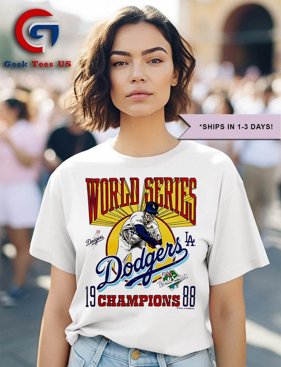 Los Angeles Dodgers baseball 1988 World Series Champions Retro shirt