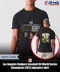 Los Angeles Dodgers baseball 9X World Series Champions 2025 signature shirt