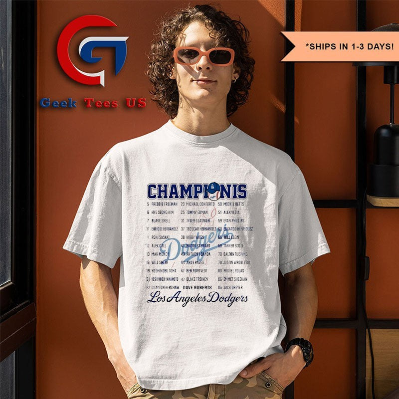 Los Angeles Dodgers baseball Back 2 Back World Series 2024-2025 Champions t-shirt