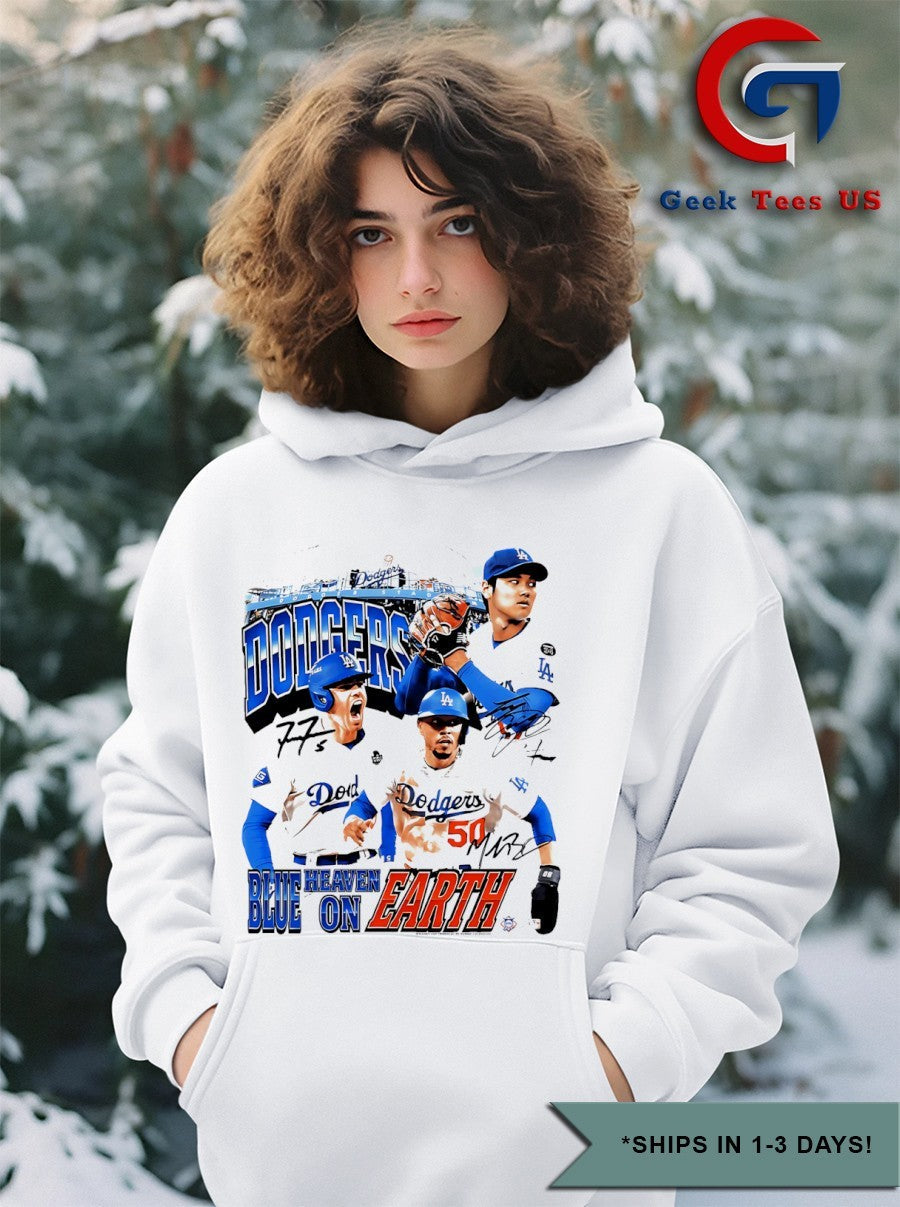 Los Angeles Dodgers baseball Blue Heaven on Earth 2025 National League Champions World Series shirt