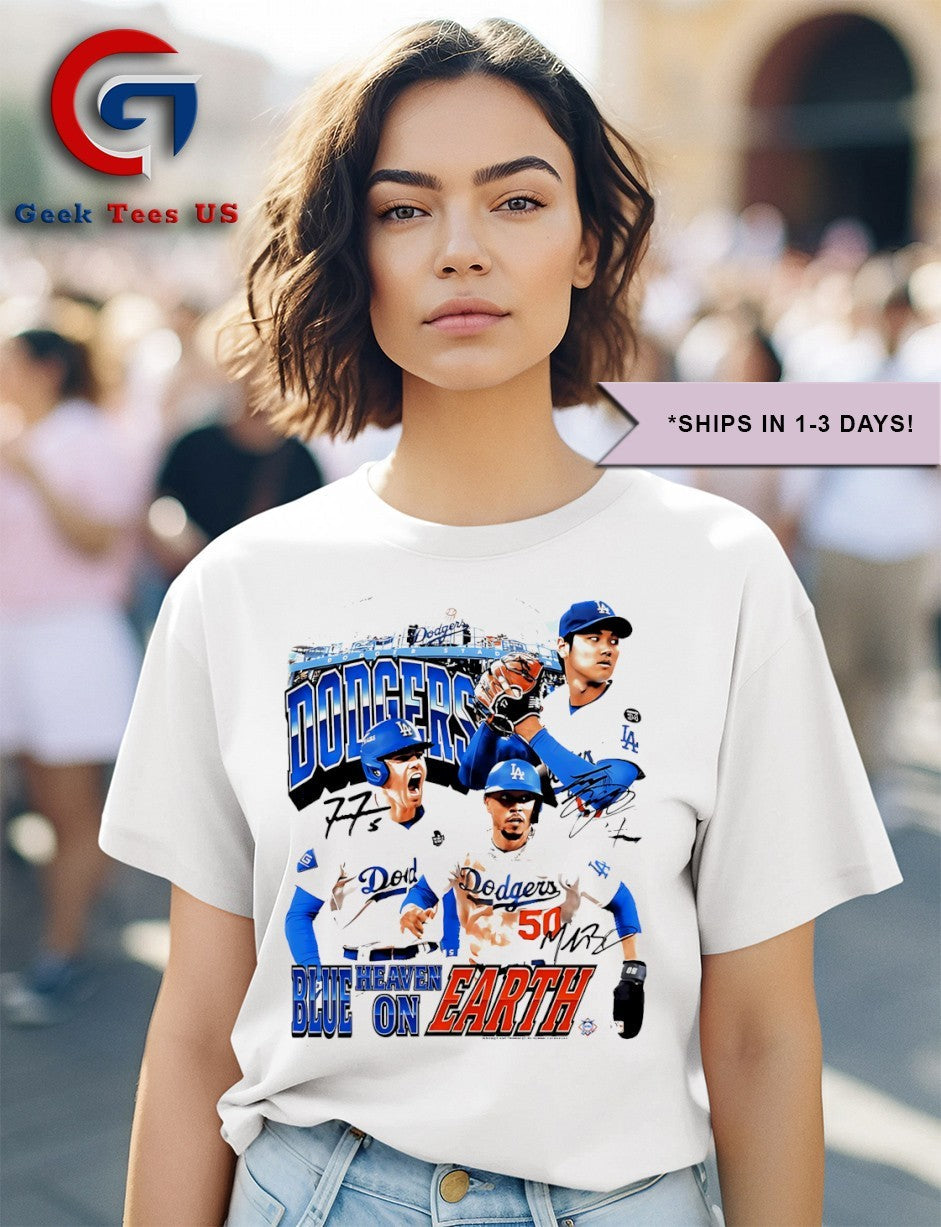 Los Angeles Dodgers baseball Blue Heaven on Earth 2025 National League Champions World Series shirt
