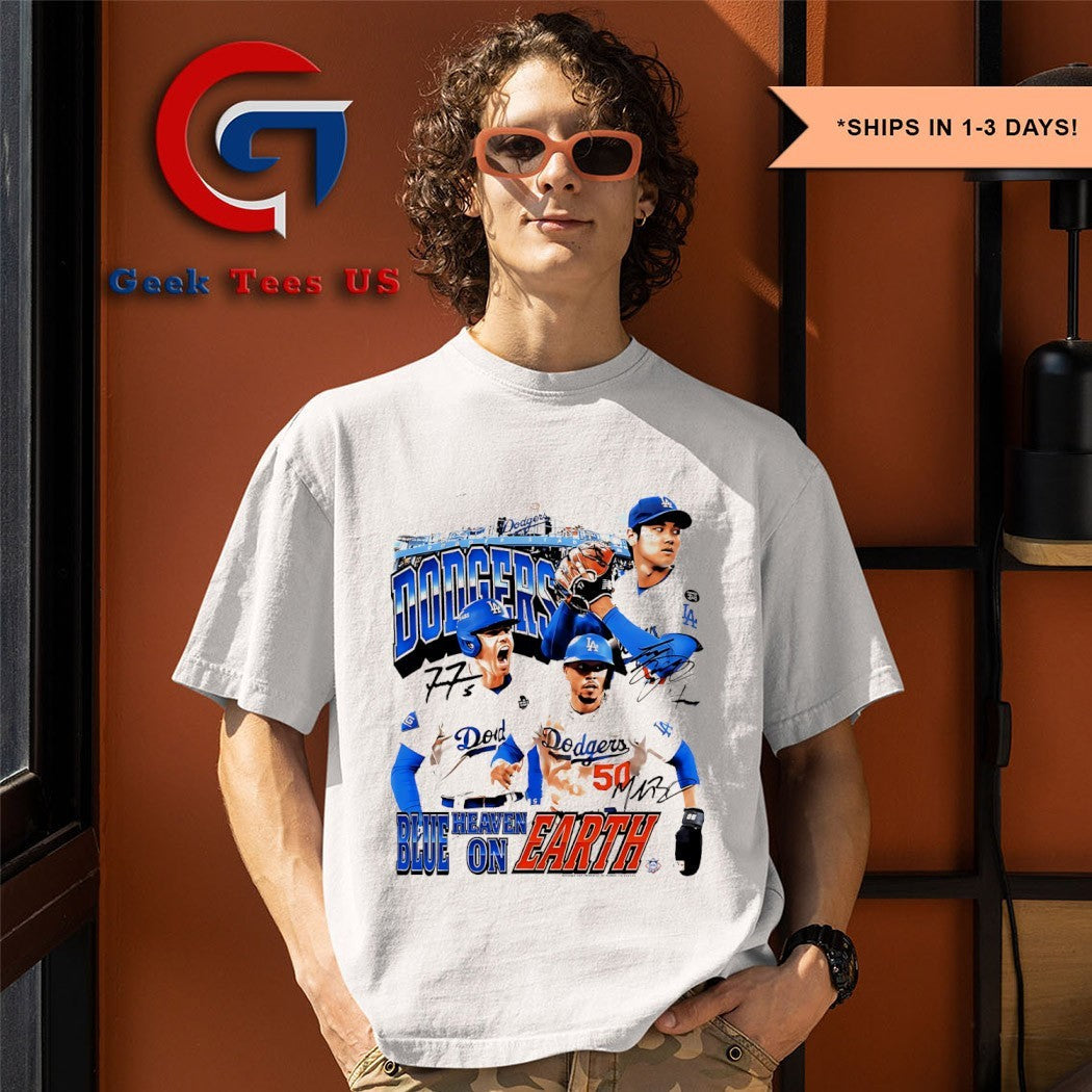 Los Angeles Dodgers baseball Blue Heaven on Earth 2025 National League Champions World Series shirt