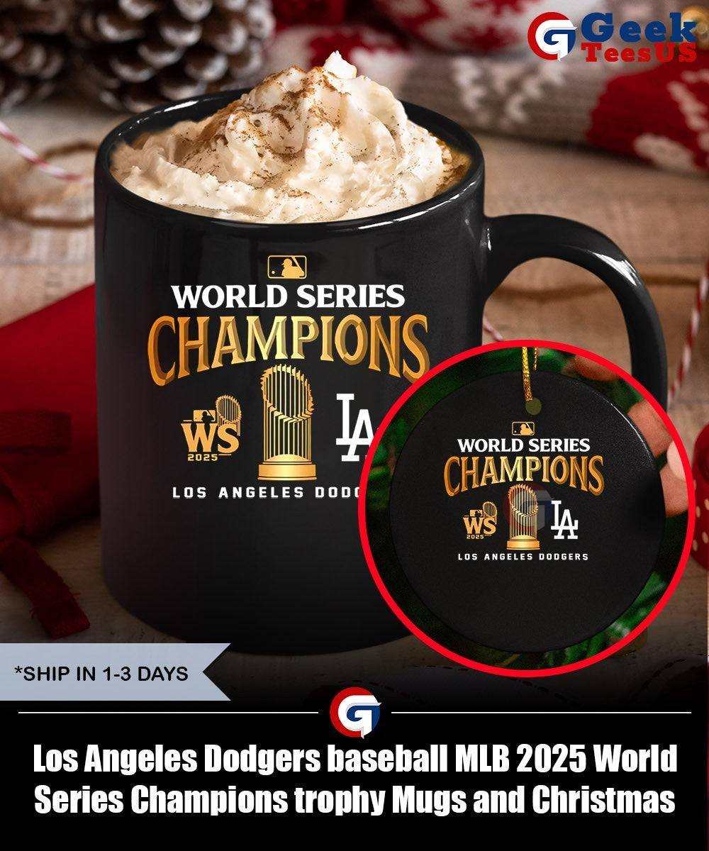 Los Angeles Dodgers baseball MLB 2025 World Series Champions trophy shirt