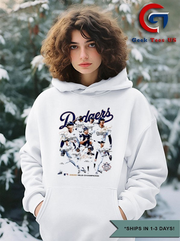 Los Angeles Dodgers baseball back to back 2025 MLB Champions signature t-shirt