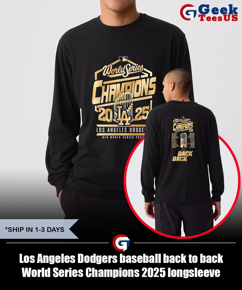 Los Angeles Dodgers baseball back to back World Series Champions 2025 shirt