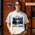 Los Angeles Dodgers vs Milwaukee Brewers MLB 2025 National League Championship Series helmet shirt