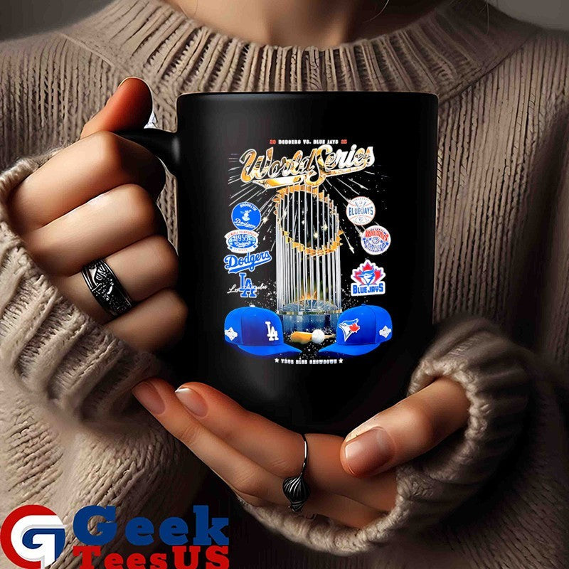 Los Angeles Dodgers vs Toronto Blue Jays 2025 World Series trophy logo shirt