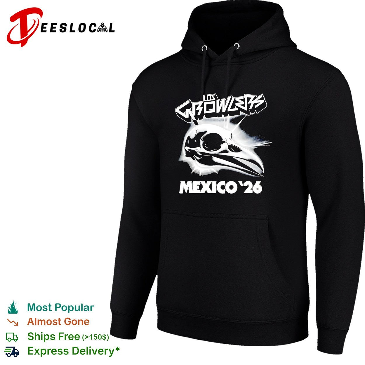 Los Growlers Mexico 26 bird skull shirt