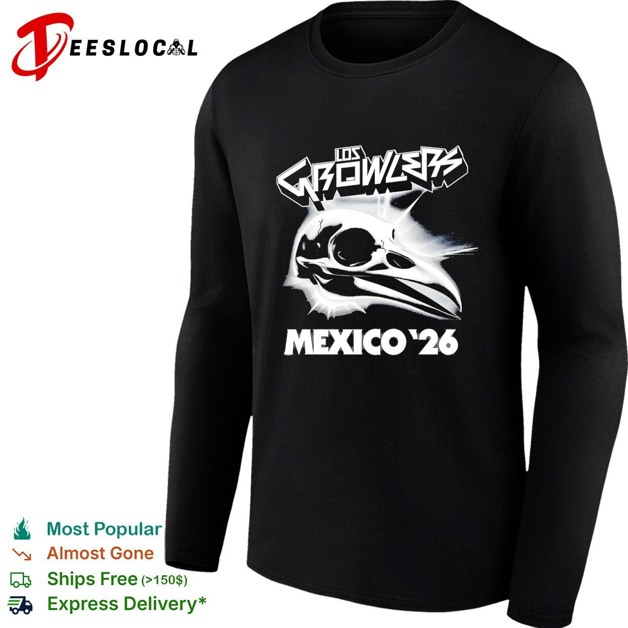 Los Growlers Mexico 26 bird skull shirt