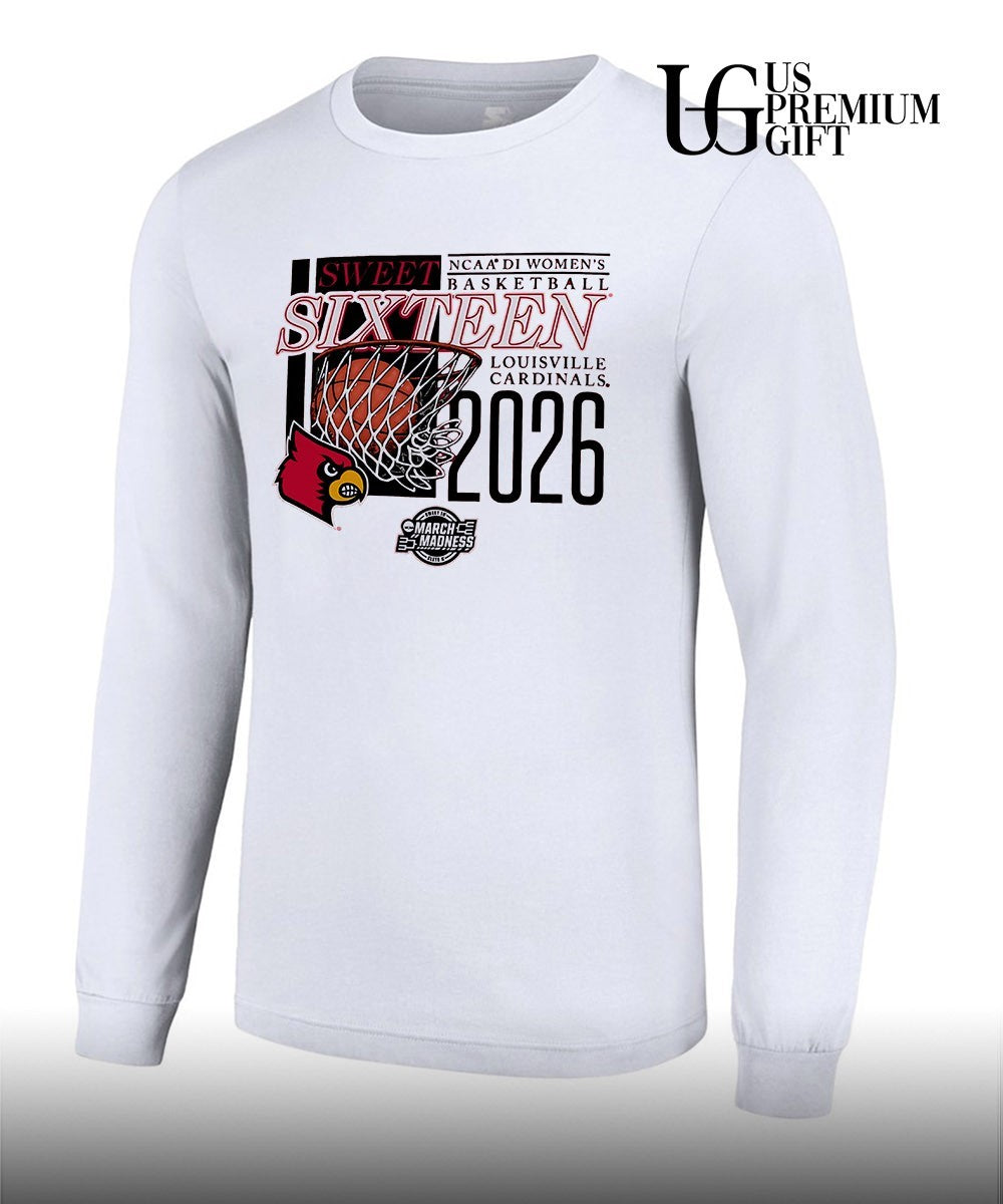 Louisville Cardinals Sweet Sixteen NCAA 2026 Division 1 Women’s basketball March Madness shirt