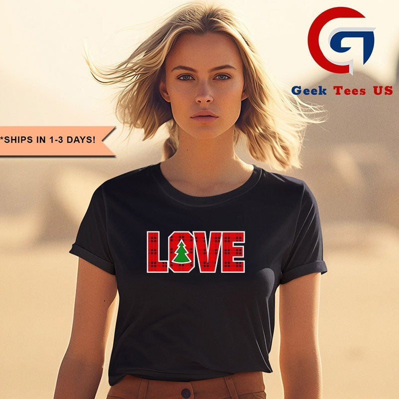 Love plaid Christmas 2025 shirt
