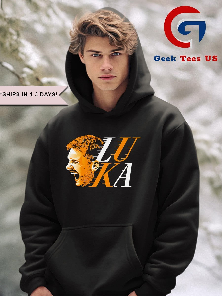 Luka Doncic big head scream Los Angeles Lakers T-shirt