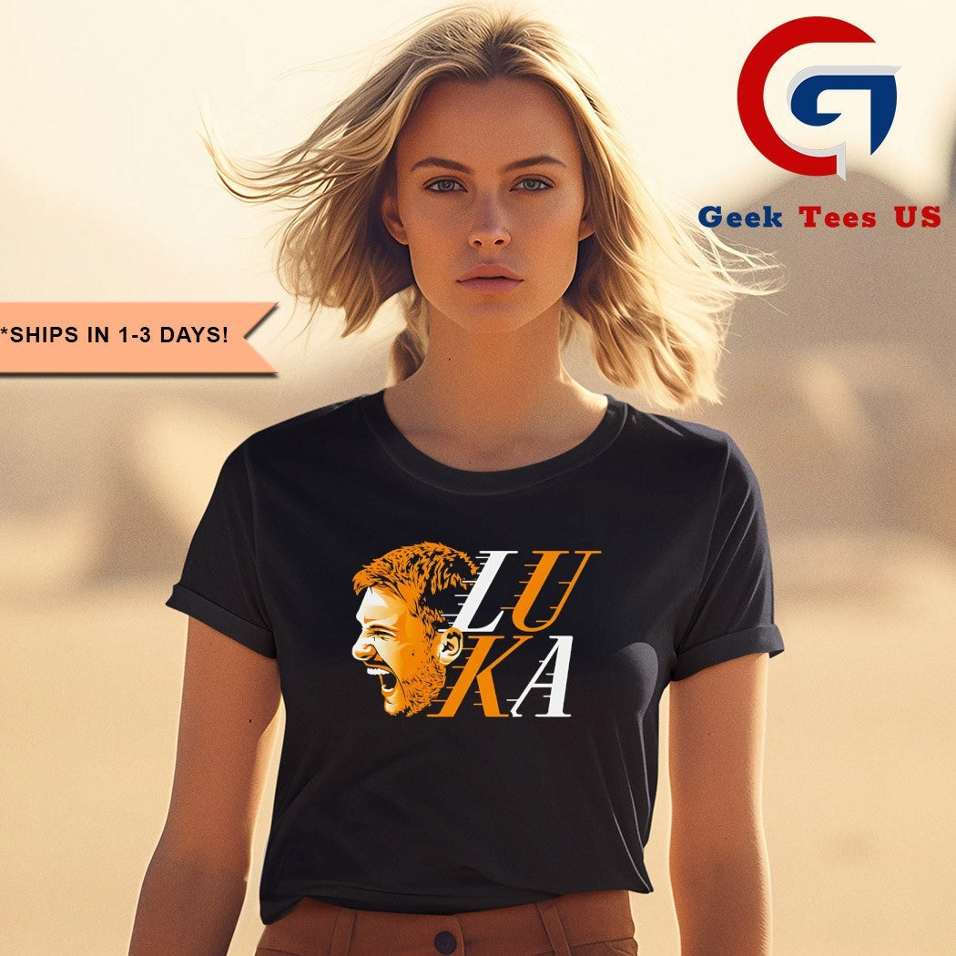Luka Doncic big head scream Los Angeles Lakers T-shirt