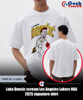 Luka Doncic scream Los Angeles Lakers NBA 2025 signature shirt