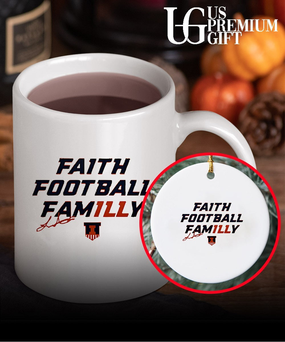 Luke Altmyer faith football FamILy Illinois Fighting Illini football signature shirt