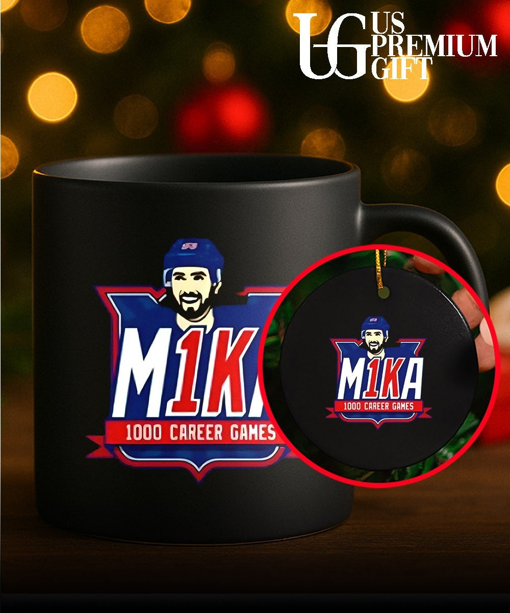 M1ka 1000 Career Games New York Rangers hockey shirt