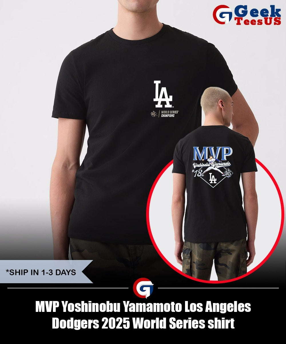 MVP Yoshinobu Yamamoto Los Angeles Dodgers 2025 World Series shirt