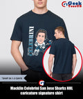 Macklin Celebrini San Jose Sharks NHL caricature signature shirt