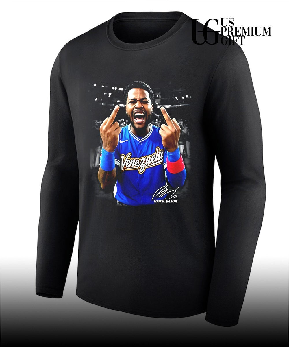 Maikel Garcia Venezuelan baseball middle finger signature shirt