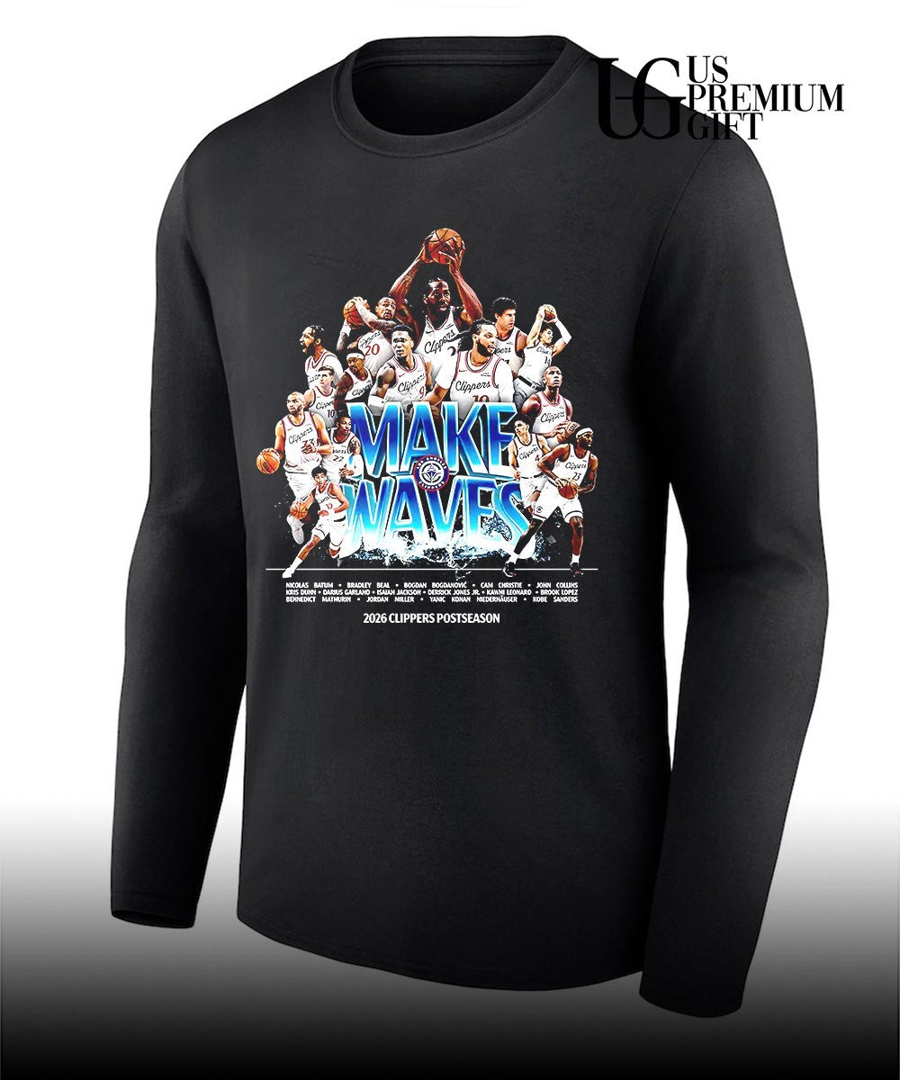 Make Waves Los Angeles Clippers NBA Postseason 2026 shirt
