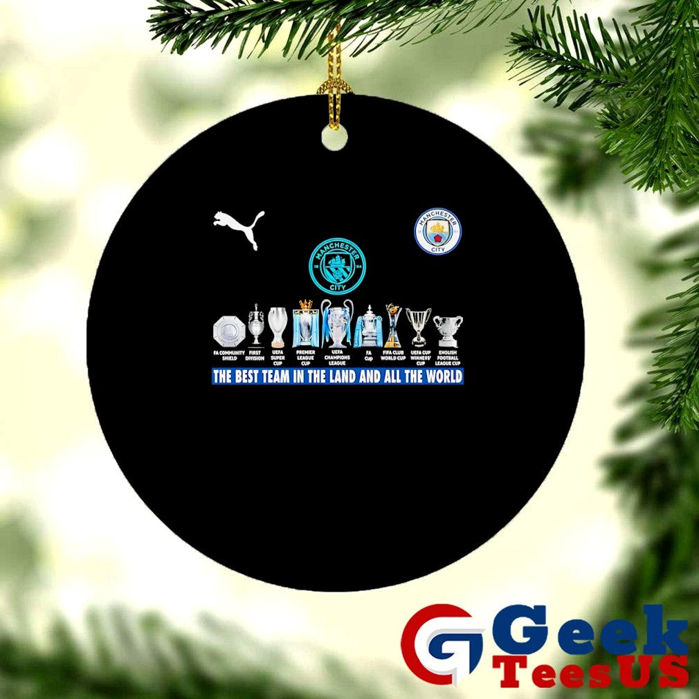 Manchester City FC the best team in the land and all the world trophies shirt