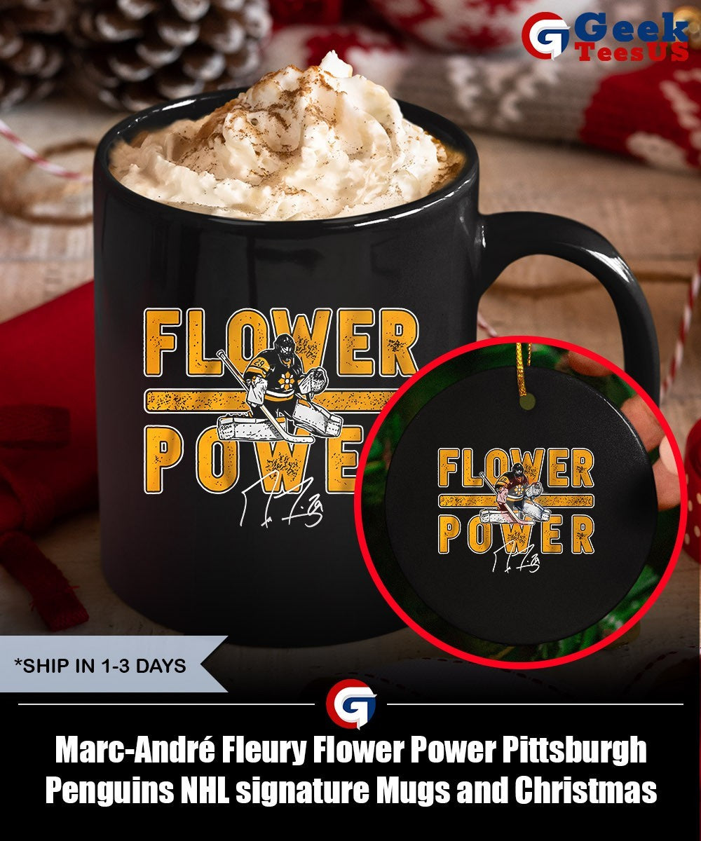 Marc-André Fleury Flower Power Pittsburgh Penguins NHL signature shirt