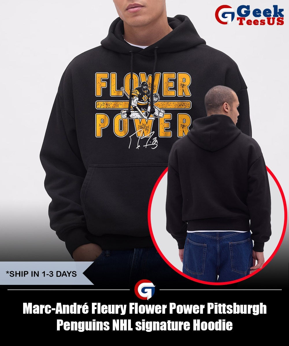 Marc-André Fleury Flower Power Pittsburgh Penguins NHL signature shirt