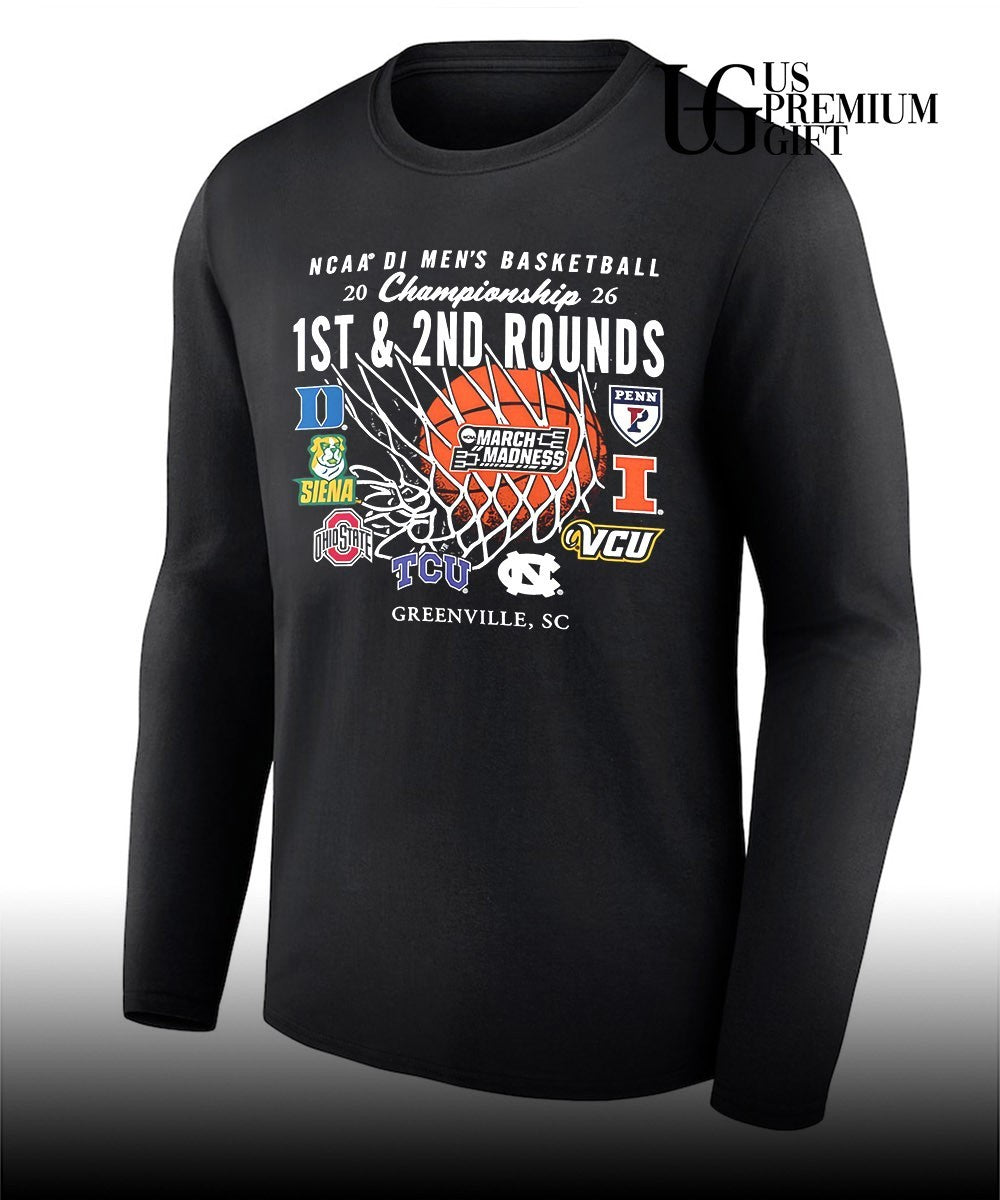 March Madness NCAA DI Men’s Basketball Nets Championship 1St and 2nd Rounds Greenville 2026 shirt