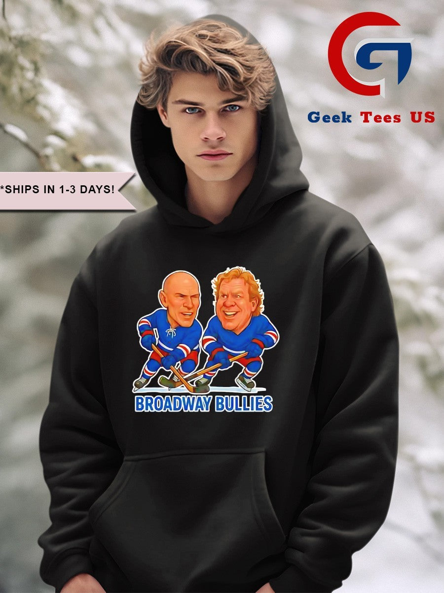 Mark Messier and Brian Leetch Broadway Bullies Hockey caricatures shirt